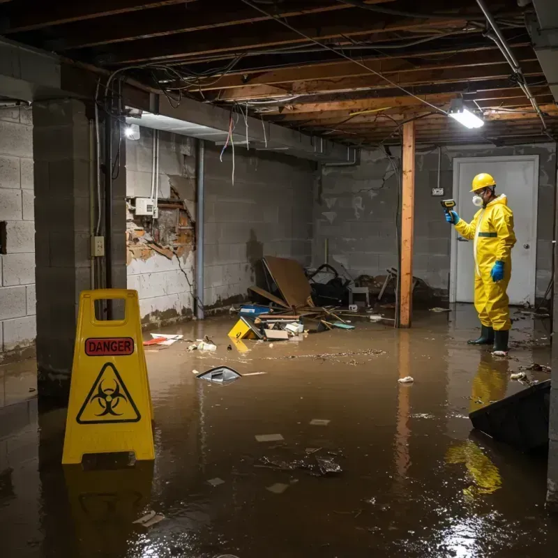 Flooded Basement Electrical Hazard in Monterey County, CA Property